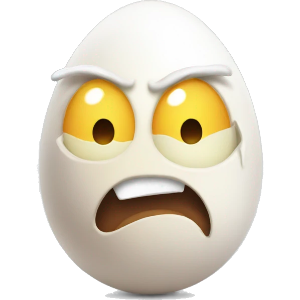 Angry egg emoji