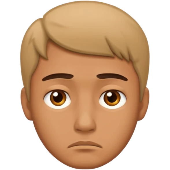 Make a sad face that has a body which is a man emoji