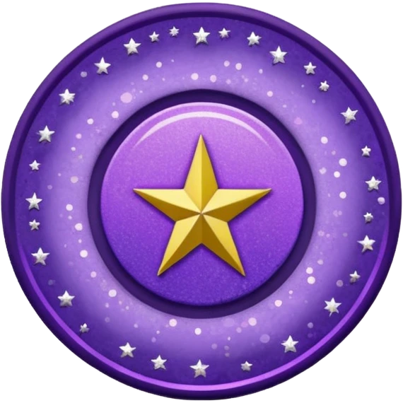 patente militar baixa roxa com glitter emoji