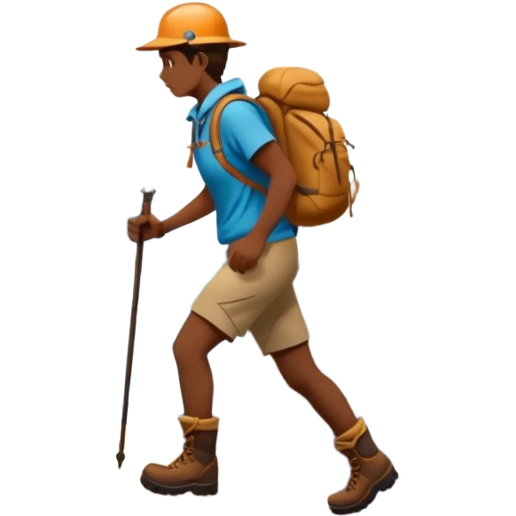 
una mezcla de sol + montaña + caminante estilo petroglifo emoji