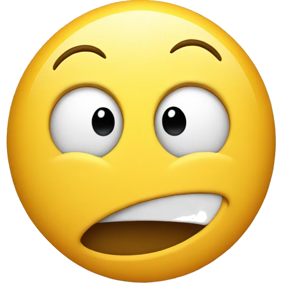 Embarrassed smiley face with a side look emoji