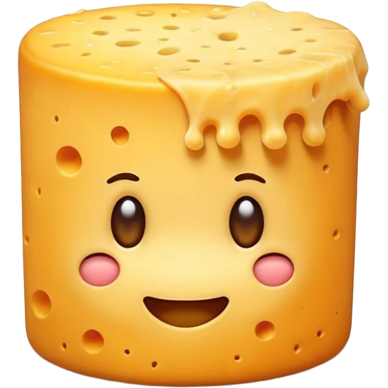 Cheese with a toupe on its head emoji