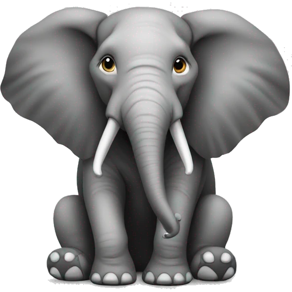 Image d'un éléphant assis emoji