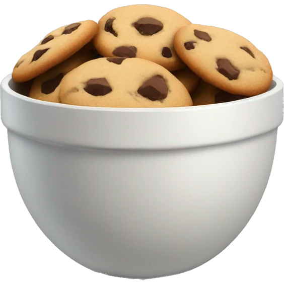 Cookies in a soft bowl emoji