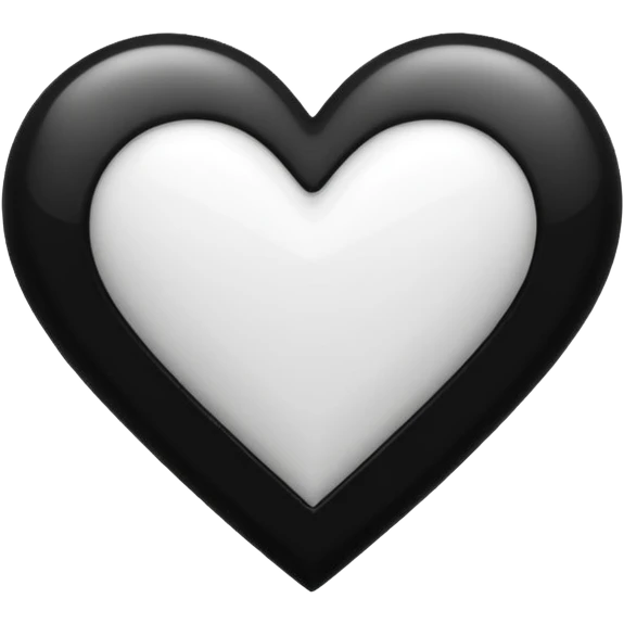  black and white heart emoji
