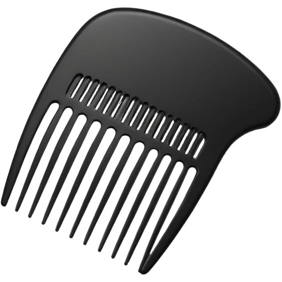 round hair comb emoji
