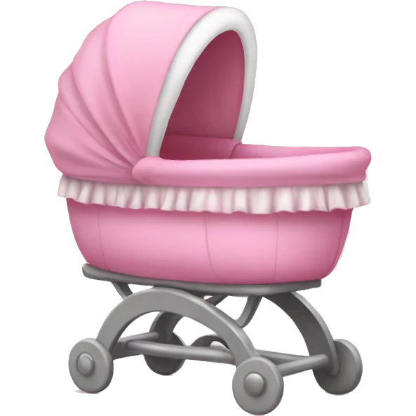 Pink baby bassinet  emoji