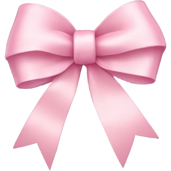 light pink ribbon bow emoji