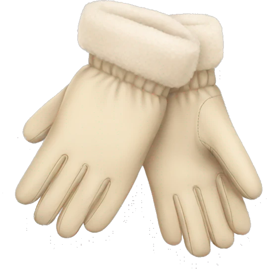 Beige winter aesthetic gloves  emoji