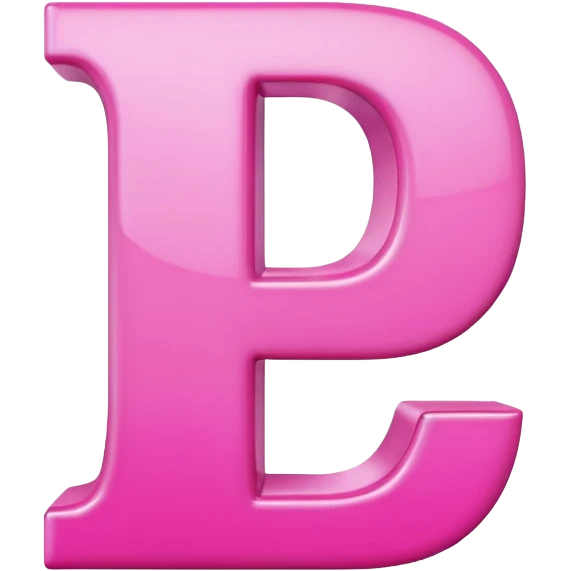 mix color pinks 3d letter p emoji