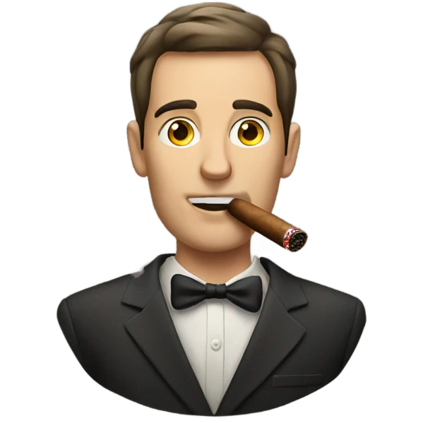 Tall guy smoking a cigar emoji