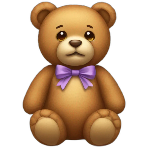Teddy with bow emoji
