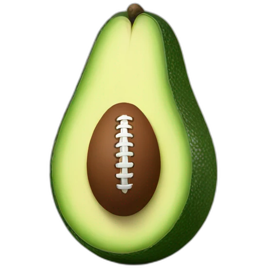 avocado with a England football stone emoji