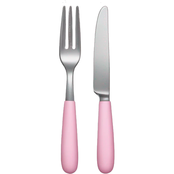 Light pink cutlery  emoji