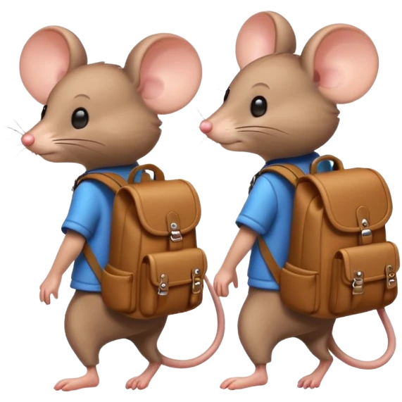 mice with backpacks emoji