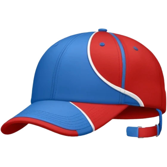 baseball cap blue (#00A3E0) and red (#F9423A) emoji