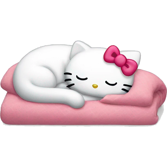 Hello kitty sleeping emoji