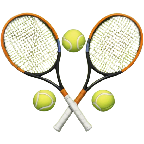 el polideportivo, agrega unas raquetas de tenis emoji
