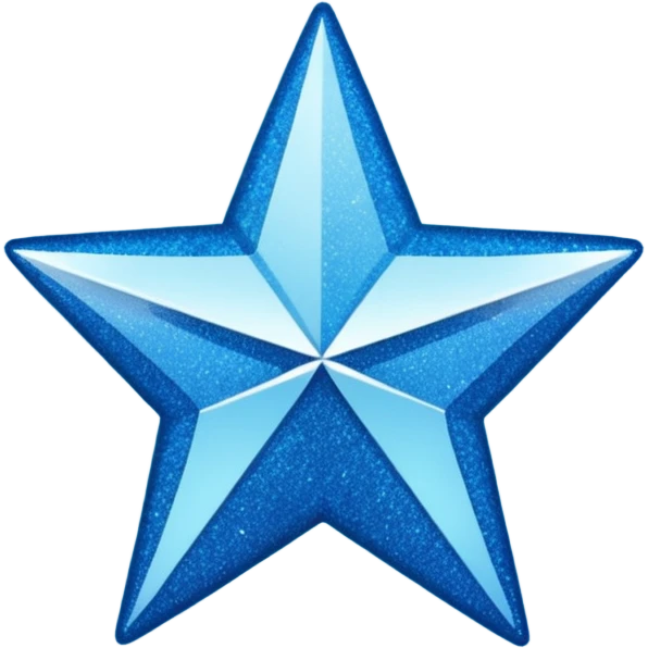 icon instagram em forma de estrela glitter blue emoji