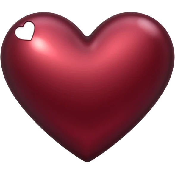 burgundy metallic heart emoji