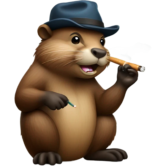 beaver and Cigarette emoji