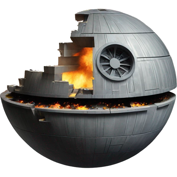 death star being destroyed emoji