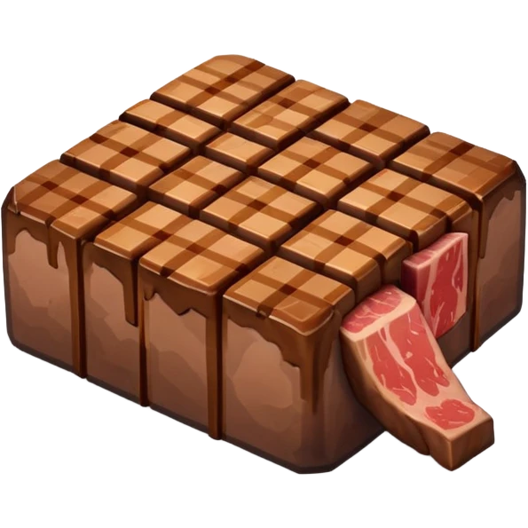 Minecraft steak emoji