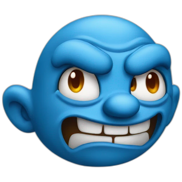 Evil Smurf emoji