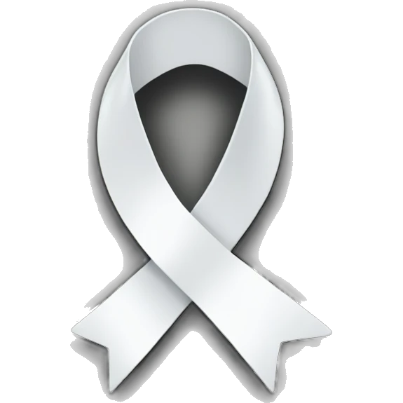 white ribbon  emoji