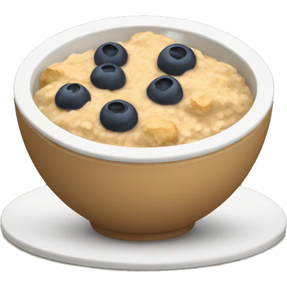 Oatmeal bowl with topping emoji