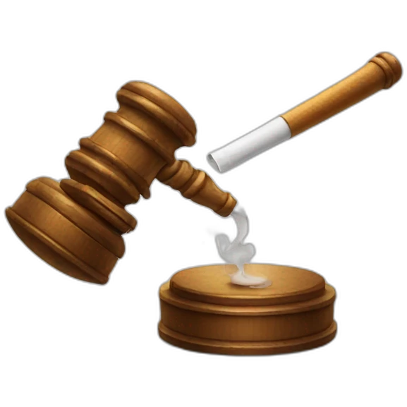 Gavel smoking cigarette emoji