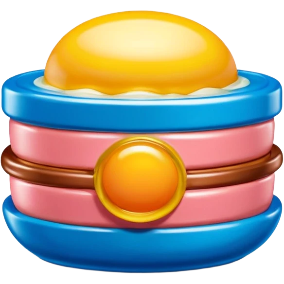 SPAM AND EGGS sculpture in jeff koons style emoji