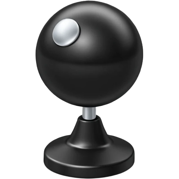 a classic push pin in 3D black style emoji