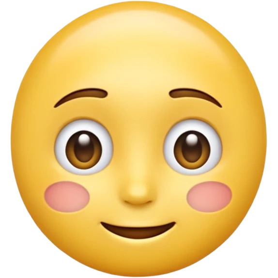 simple and cute. Expressing human interaction, empathy, and warm emotion. Soft gradients, round shapes, friendly face, clear expression. Minimal design, glossy 3D emoji look. emoji