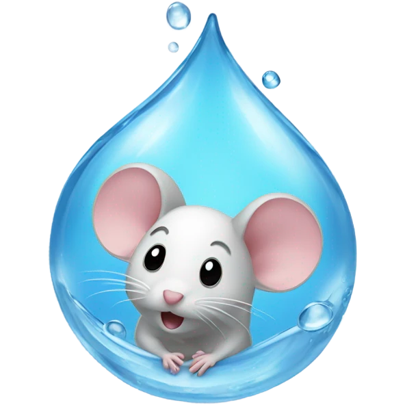 Mous in waterdrop emoji