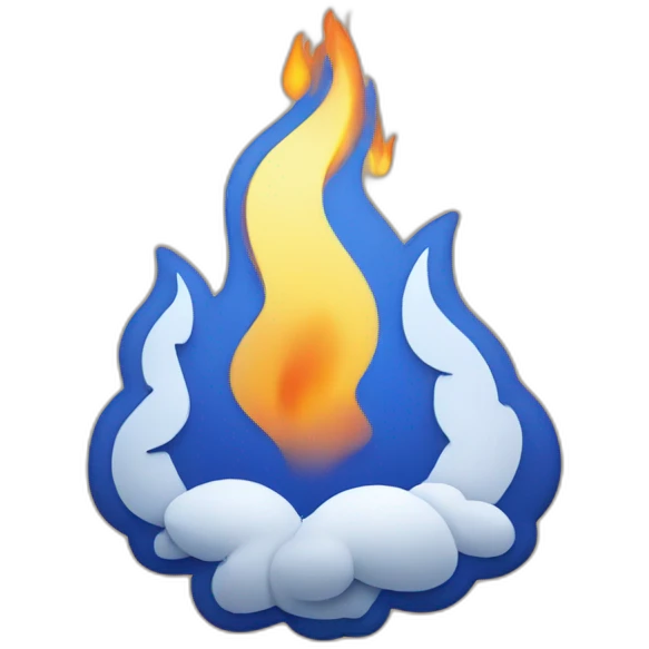 Atlassian logo on fire emoji