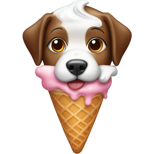 York dog with ice cream emoji