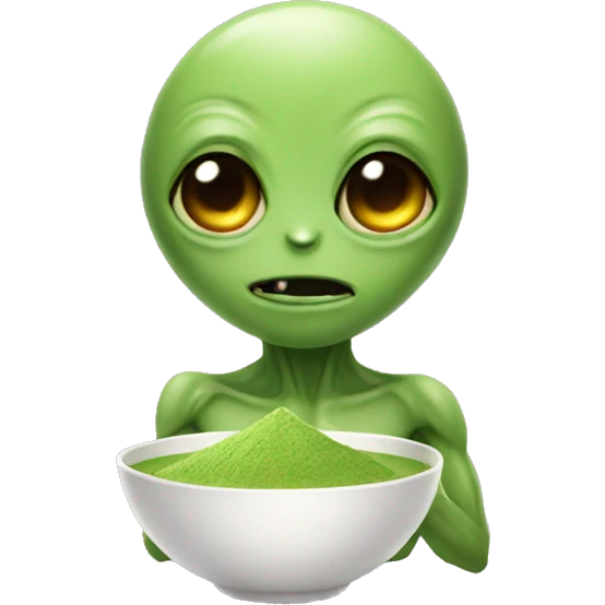 alien with matcha  emoji