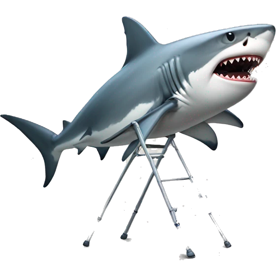 Shark on crutches  emoji