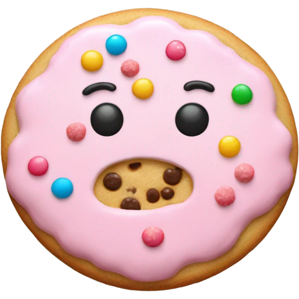 Pink cookie emoji