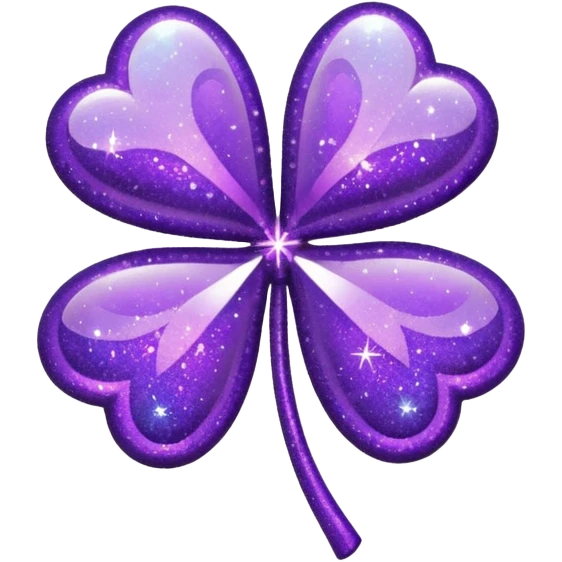 glitter purple lucky emoji