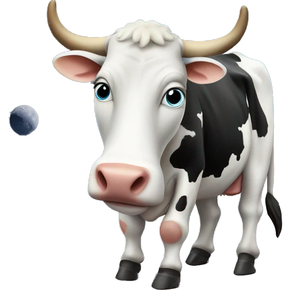 Cow on the moon emoji