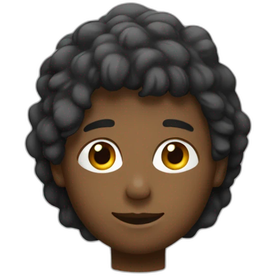 garçon bronzé avec les cheveux noir emoji