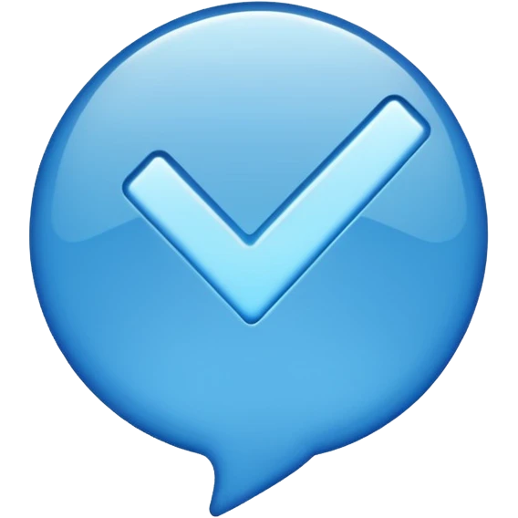 Create a verify badge emoji for me a blue verify badge emoji emoji