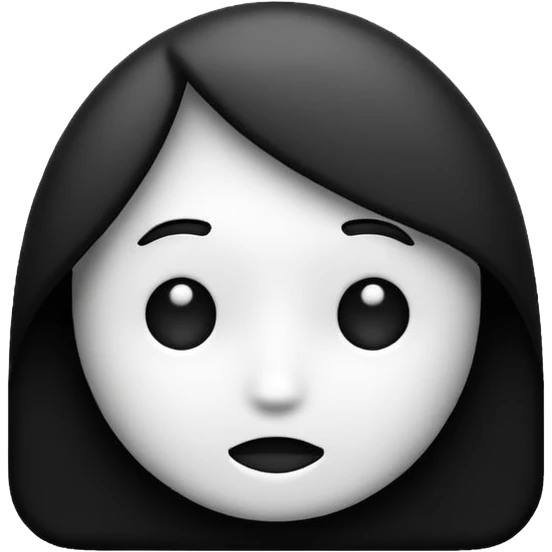 X black and white emoji