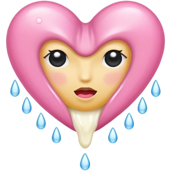 A vagina with sticky white cum coming out of it emoji