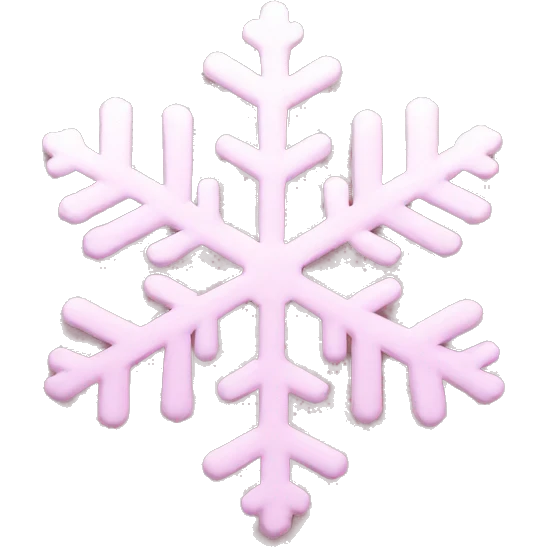 pastel pink snowflake  emoji