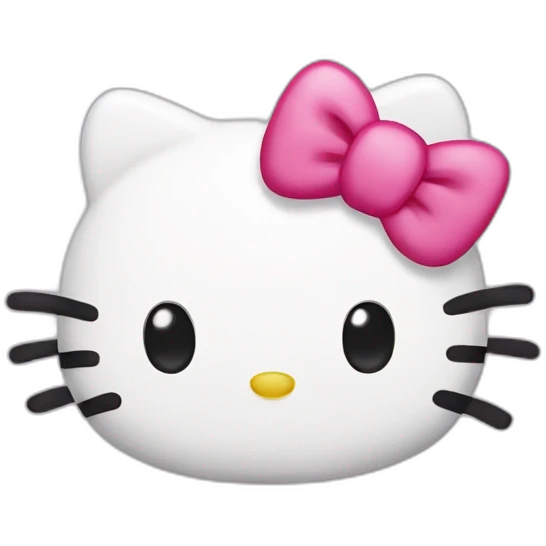 Hello kitty with invisible bow emoji