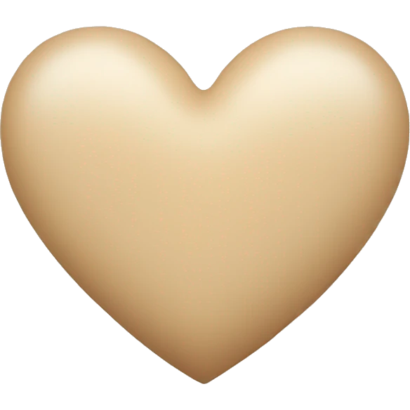 Beige heart emoji