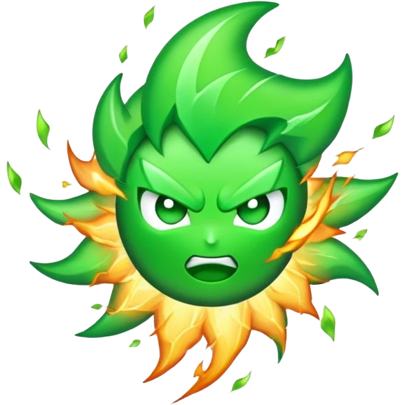 Green thunder emoji